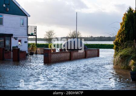 Tewksbury Winter Floods, Ende 2019. Stockfoto