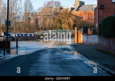 Tewksbury Winter Floods, Ende 2019. Stockfoto