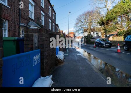 Tewksbury Winter Floods, Ende 2019. Stockfoto