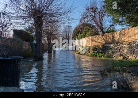 Tewksbury Winter Floods, Ende 2019. Stockfoto