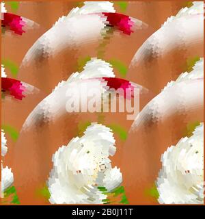 Abstrakter Hintergrund mit Frühlings-Blumenmuster sorgt für Frische und Reinheit. Frühlings-Lichtmuster voller Frühlingsenergie und Glück Stock Vektor