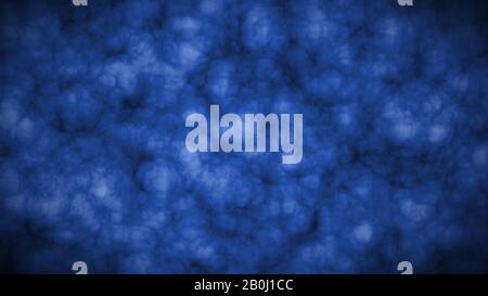 Abstrakte 2D-Art-Animationsstücke mit Farbtönen Hintergrund mit blauer Farbe. Abstrakte Welle, geripptes Wasser und Hintergrund der Wolkentextur. Fantasy und verträumte Formen. Stockfoto