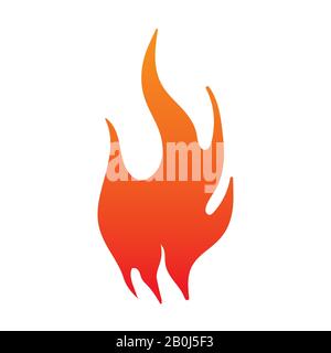 Brandlogo. Rotes, orangegelbes Feuer - Vektorgrafiken Stock Vektor