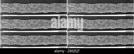 Streifen, Flämisch, 18. Jahrhundert, Flämisch, Spitze Aus Dem Bobbin, H. 1 1/4 x W. 24 Zoll (3,2 x 61 cm), Textil-Schnürsenkel Stockfoto