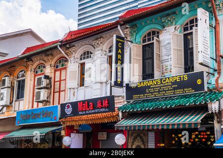 Geschäfte an der Arab Street im Malay Heritage District, Singapur, Republik Singapur Stockfoto