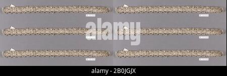 Galloon, Französisch, 18. Jahrhundert, Französisch, Metallgewinde, 12 x 3/4 Zoll, 30,5 x 1,9 cm, Textil-Besatz Stockfoto