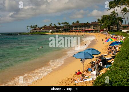 Kiahuna Beach, Kauai, Hawaii Stockfoto