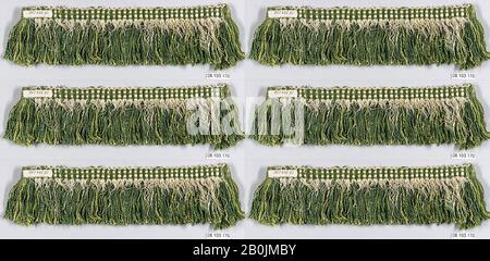 Franse, wahrscheinlich europäisch, 17. Bis 18. Jahrhundert, wahrscheinlich europäisch, Seide, 25,1 x 5,7 cm, Textil-Besatz Stockfoto