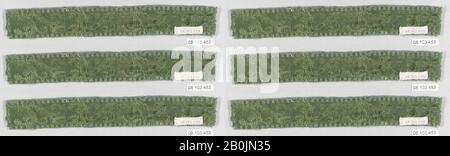 Galloon, Französisch, Anfang des 19. Jahrhunderts, Französisch, 8 x 1 1/8 Zoll, 20,3 x 2,9 cm, Textil-Besatz Stockfoto