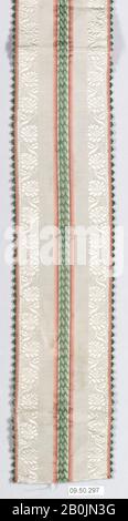 Band, Französisch, 18. Jahrhundert, Französisch, Seide, 2 3/4 x 14 1/8 Zoll (7,0 x 35,9 cm), Textil-Besatz Stockfoto