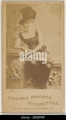 Herausgegeben von allen & Ginter, Karte 336, aus der Schauspielerserie (N45, Typ 5) für Virginia Brights Cigarettes, Ca. "Alben", Foto, Blatt: 2 3/4 x 1 3/8 Zoll (7 x 3,5 cm Stockfoto