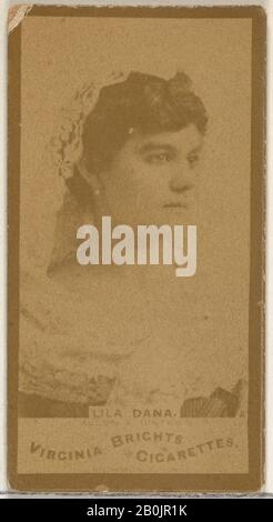 Herausgegeben von allen & Ginter, Lila Dana, von der Schauspielerserie (N45, Typ 3) für Virginia Brights Cigarettes, Ca. "Alben", Foto, Blatt: 2 3/4 x 1 3/8 Zoll (7 x 3,5 cm Stockfoto