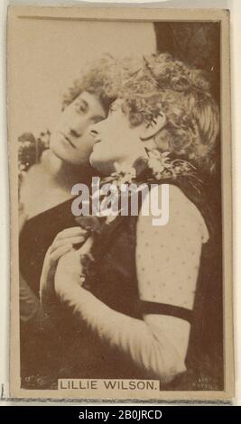 Herausgegeben von allen & Ginter, Lillie Wilson, von der Schauspielerserie (N45, Typ 8) für Virginia Brights Cigarettes, Ca. "Alben", Foto, Blatt: 2 5/8 x 1 1/2 Zoll (6,6 x 3,8 cm Stockfoto