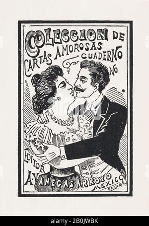 José Guadalupe Posada, EIN Paar in einer leidenschaftlichen Umarmung, Illustration für "Coleccion de Cartas Amorosas", herausgegeben von Antonio Vanegas Arroyo, José Guadalupe Posada (mexikanisch, zwischen 1851 und 1913), Ca. 1880-1910, Holzgravur, Blatt: 6 3/4 × 4 13 / 16 Zoll (17,2 × 12,2 cm), Bild: 5 7/16 × 3 9/16 Zoll (13,8 × 9 cm), Ausdrucke Stockfoto