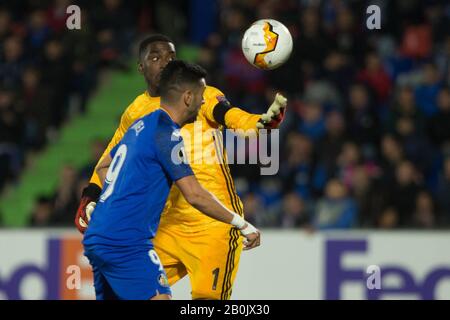 Madrid, Spanien. Februar 2020. WÄHREND DES SPIELS GETAFE GEGEN AJAX AMSTERDAM, UEFA EUROPA LEAGUE BEI ALFONSO PEREZ COLISEUM. Donnerstag, 20. FEBRUAR 2020 Kredit: Cordon PRESS/Alamy Live News Stockfoto