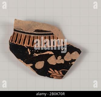 Terrakotta-Fragment eines Stamnos (jar), Griechisch, Attisch, Klassik, Datum 470-460 v. Chr., Griechisch, Attisch, Terrakotta; rotfigurige Vasen Stockfoto