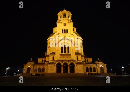Kathedrale Von Sofia Aleksandar Nevski - Blick Auf Den Osten Stockfoto