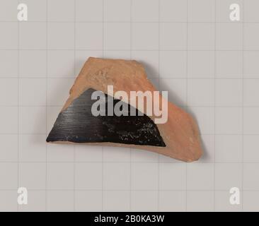 Terrakotta-Fragment aus einem Topf, Griechisch, Attisch, Archaisch, Datum 6. Jahrhundert v. Chr., Griechisch, Attisch, Terrakotta; Schwarzfigur, Vasen Stockfoto