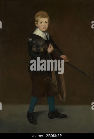 Edouard Manet, Boy with a Sword, Edouard Manet (Französisch, Paris zwischen den Jahren 1838-1883 und Paris), 1861, Oil on Canvas, 51 5/8 x 36 3/4 Zoll. (131,1 x 93,4 cm), Gemälde Stockfoto