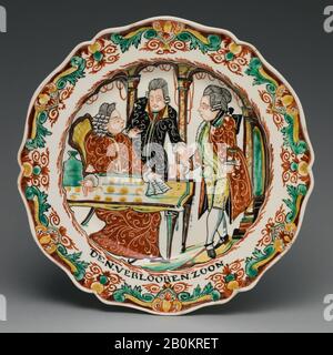 John Turner, Plate (Teil eines Sechssatzes), Britisch, Staffordshire, John Turner (aktiv 1762-86), Ca. Britische, britische, Staffordshire, Steingut, Durchmesser: 7 15/16 Zoll (20,2 cm), Ceramics-Keramik Stockfoto