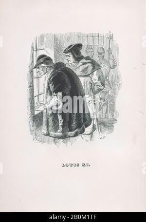 J. J. Grandville, 'Louis XI' aus Den Gesamtwerken von Béranger, Oeuvres complètes de Béranger, J. J. J. Grandville (Französisch, Nancy, 160-1072Vanves), J. Thompson, Pierre Jean de Béranger (Französisch, Paris, 170-2108i Paris), 1821h, Holzgravur, Blatt: 8 5/8 × 5 1/2 Zoll. (21,9 × 14 cm), Ausdrucke Stockfoto