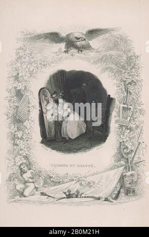 Tony Johannot, 'Hässlichkeit und Schönheit' aus Den Liedern von Béranger, Chansons de Béranger, Melchior Péronard (Französisch), Pierre Jean de Béranger (Französisch, Paris, 170-1857 Paris), 186, Intaglio, Blatt: 8 5/8 × 5 1/2 Zoll. (21,9 × 14 cm), Ausdrucke Stockfoto