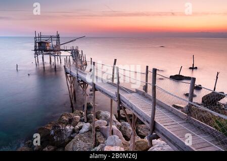 Trabocco del turchino Stockfoto