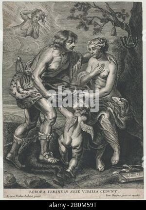 Johannes Meyssens, Atalanta und Meleager, Nach Peter Paul Rubens (Flämisch, Siegen 1577-1640 Antwerpen), Ca. 1640-70, Ätzung, Blech (Getrimmt): 12 3/8 × 8 3/4 Zoll (31,5 × 22,3 cm), Ausdrucke Stockfoto