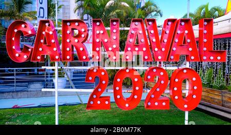 Carnival 2020-Vorstand. Las Palmas Gran Canaria, Spanien Stockfoto