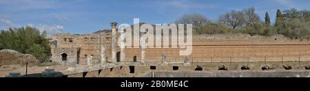 Villa Adriana - Hadrians Villa - Tivoli (Fischteich), UNESCO-Weltkulturerbe - Latium, Italien, Europa Stockfoto