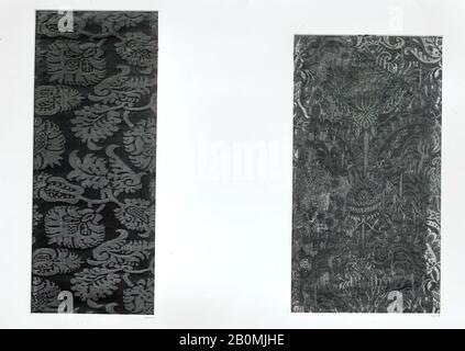 Stück, Spanisch, 17. Jahrhundert, Spanisch, Seide, Gesamt: 18 x 7 1/2 Zoll (45,7 x 19,1 cm), Textil-Backofen Stockfoto