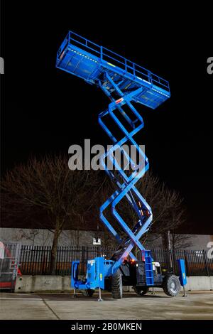 Eine Genie Lift GS 4390 RT Scherenhubplattform. Stockfoto