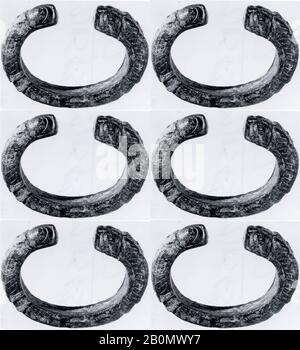 Armband, Iran, Eisenzeit III, Datum ca. 8.-7. Jahrhundert v. Chr., Iran, wahrscheinlich aus Luristan, Iran, Eisen, 0,07 Zoll (0,18 cm), Metalwork-Namen Stockfoto