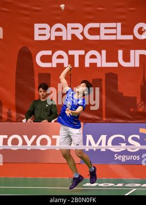 Barcelona, Spanien. Februar 2020. Barcelona Spanien Meister 2020 - 3. Tag; Phittayaporn Chaiwan aus Thailand tritt in der Qualifikation Für Das Dameneinzel in Runde 2 gegen Iris wang aus den USA an Tag drei des spanischen Meisters von Barcelona im Vall d'Hebron Olympic Sports Centre am 20. Februar 2020 in Barcelona, Spanien, an. Kredit: Dax Images / Alamy Live News Stockfoto