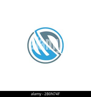 Vorlage für das Design des Anfangsbuchstaben WP oder pw-Logos Stock Vektor