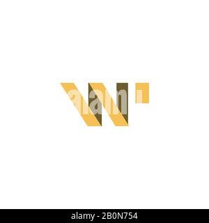 Vorlage für das Design des Anfangsbuchstaben WP oder pw-Logos Stock Vektor