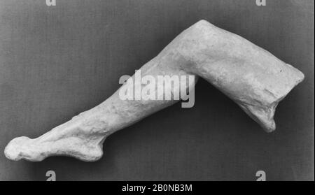Auguste-Rodin, Untersuchung eines Beins und Fußes, Französisch, Auguste-Rodin (Französisch, Paris, 16-1917 Meudon), letztes Viertel 19ten-Anfang des 20. Jahrhunderts, Französisch, Gussputz, Länge: 7 1/8 Zoll. (18,1 cm), Skulptur Stockfoto