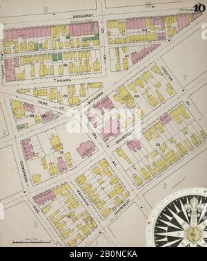 Bild 11 von Sanborn Fire Insurance Map aus Chelsea, Suffolk County, Massachusetts. 1894. 38 Blatt(e). Bound, Amerika, Straßenkarte mit einem Kompass Aus Dem 19. Jahrhundert Stockfoto