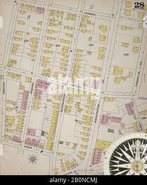 Bild 29 von Sanborn Fire Insurance Map aus Chelsea, Suffolk County, Massachusetts. 1894. 38 Blatt(e). Bound, Amerika, Straßenkarte mit einem Kompass Aus Dem 19. Jahrhundert Stockfoto