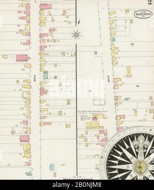 Bild 2 von Sanborn Fire Insurance Map aus Boonsboro, Washington County, Maryland. Sep. 1897. 2 Blatt(e), Amerika, Straßenkarte mit einem Kompass Aus Dem 19. Jahrhundert Stockfoto