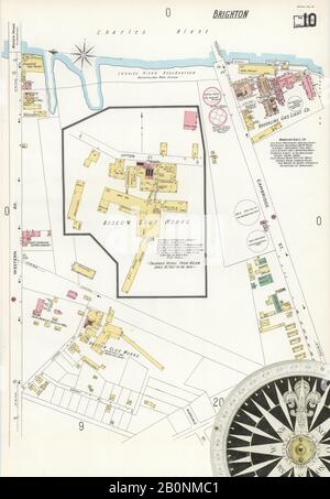 Bild 11 von Sanborn Fire Insurance Map aus Boston, Suffolk County, Massachusetts. Bd. 6, 1898. 121 Blatt(e). Bound, Amerika, Straßenkarte mit einem Kompass Aus Dem 19. Jahrhundert Stockfoto