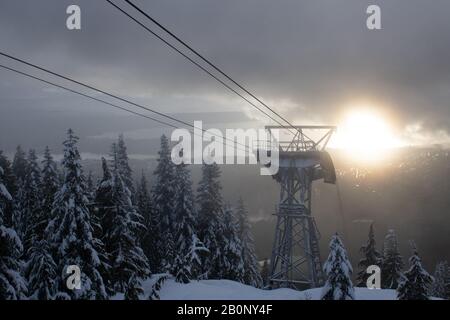 Skigebiet Grouse Mountain Stockfoto