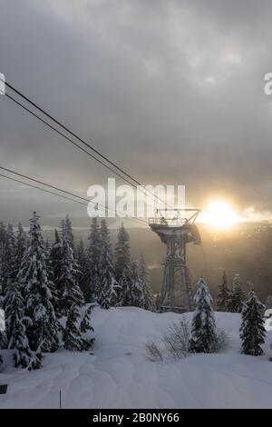 Skigebiet Grouse Mountain Stockfoto