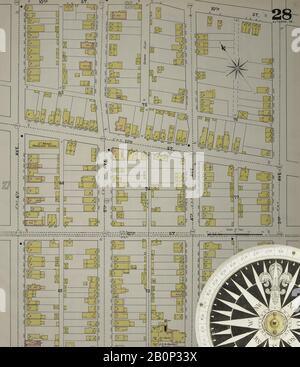 Bild 29 von Sanborn Fire Insurance Map aus Altoona, Blair County, Pennsylvania. 1894. 43 Blatt(e). Bound, Amerika, Straßenkarte mit einem Kompass Aus Dem 19. Jahrhundert Stockfoto