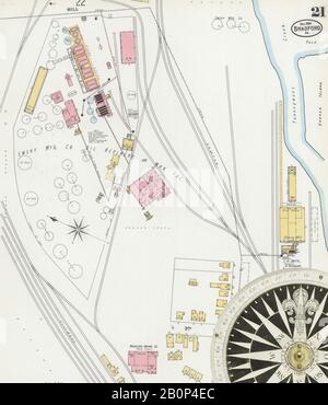 Bild 21 von Sanborn Fire Insurance Map aus Bradford, McKean County, Pennsylvania. Dez 1899. 25 Blatt(e), Amerika, Straßenkarte mit einem Kompass Aus Dem 19. Jahrhundert Stockfoto