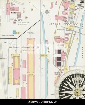 Bild 29 von Sanborn Fire Insurance Map aus Easton, Northampton County, Pennsylvania. Juni 1897. 29 Blatt(e). Umfasst South Easton, Amerika, Straßenkarte mit einem Kompass Aus Dem 19. Jahrhundert Stockfoto