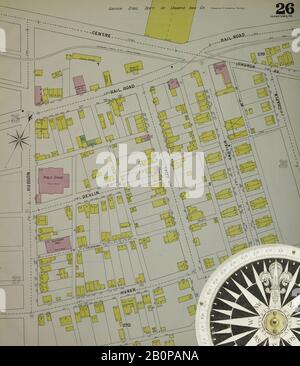 Bild 27 von Sanborn Fire Insurance Map aus Johnstown, Cambria County, Pennsylvania. Im Jahr 1895. 52 Blatt(e). Bound, Amerika, Straßenkarte mit einem Kompass Aus Dem 19. Jahrhundert Stockfoto