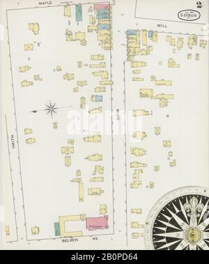 Bild 2 von Sanborn Fire Insurance Map aus Sodus, Wayne County, New York. Jan 1894. 3 Blatt(e), Amerika, Straßenkarte mit einem Kompass Aus Dem 19. Jahrhundert Stockfoto