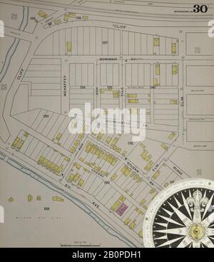 Bild 31 von Sanborn Fire Insurance Map aus McKeesport, Allegheny County, Pennsylvania. 1894. 40 Blatt(e). Bound, Amerika, Straßenkarte mit einem Kompass Aus Dem 19. Jahrhundert Stockfoto