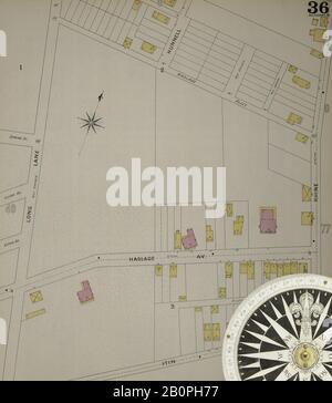 Bild 37 von Sanborn Fire Insurance Map aus Allegheny, Allegheny County, Pennsylvania. 1893. 125 Blatt(e). Bound, Amerika, Straßenkarte mit einem Kompass Aus Dem 19. Jahrhundert Stockfoto